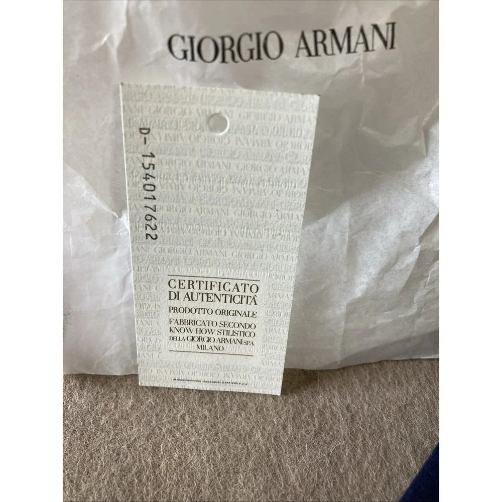 Giorgio Armani Suede Pointed Toe Ballet Flats Sz 35 5 New Navy Authenticity‎ Bag